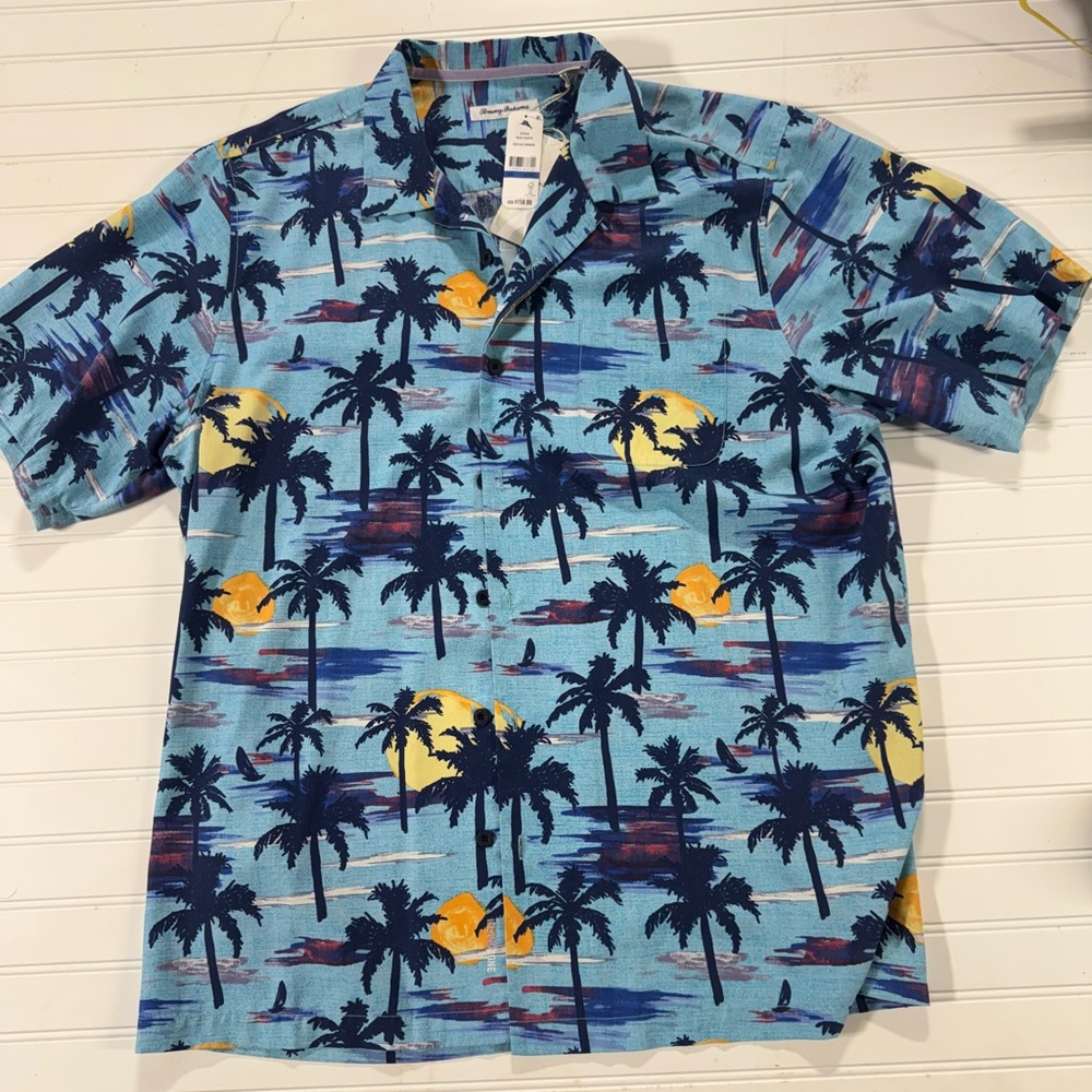 Tommy Bahama comfort cool Button Down XL Tropical Shirt